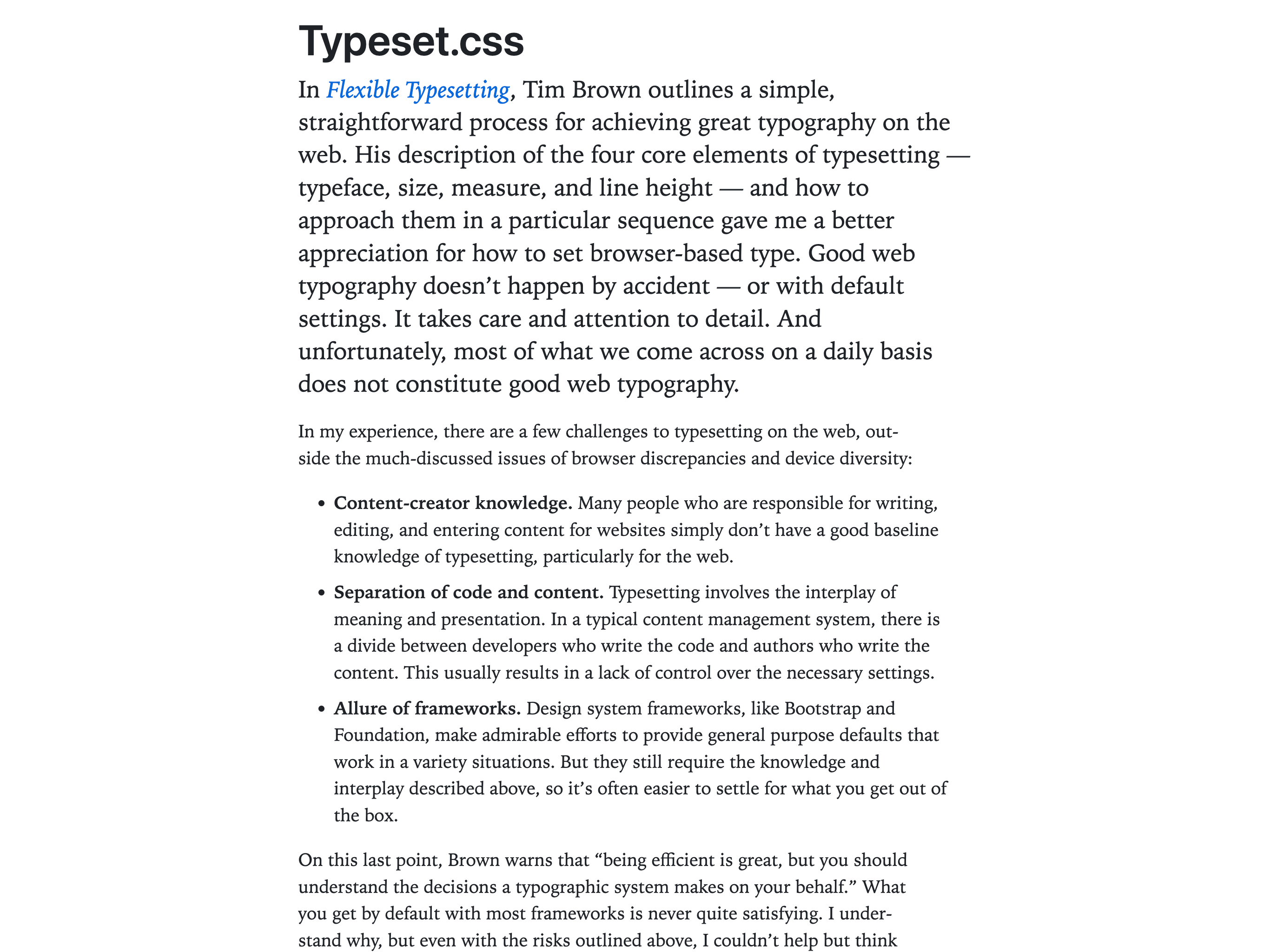 Typeset.css typography examples