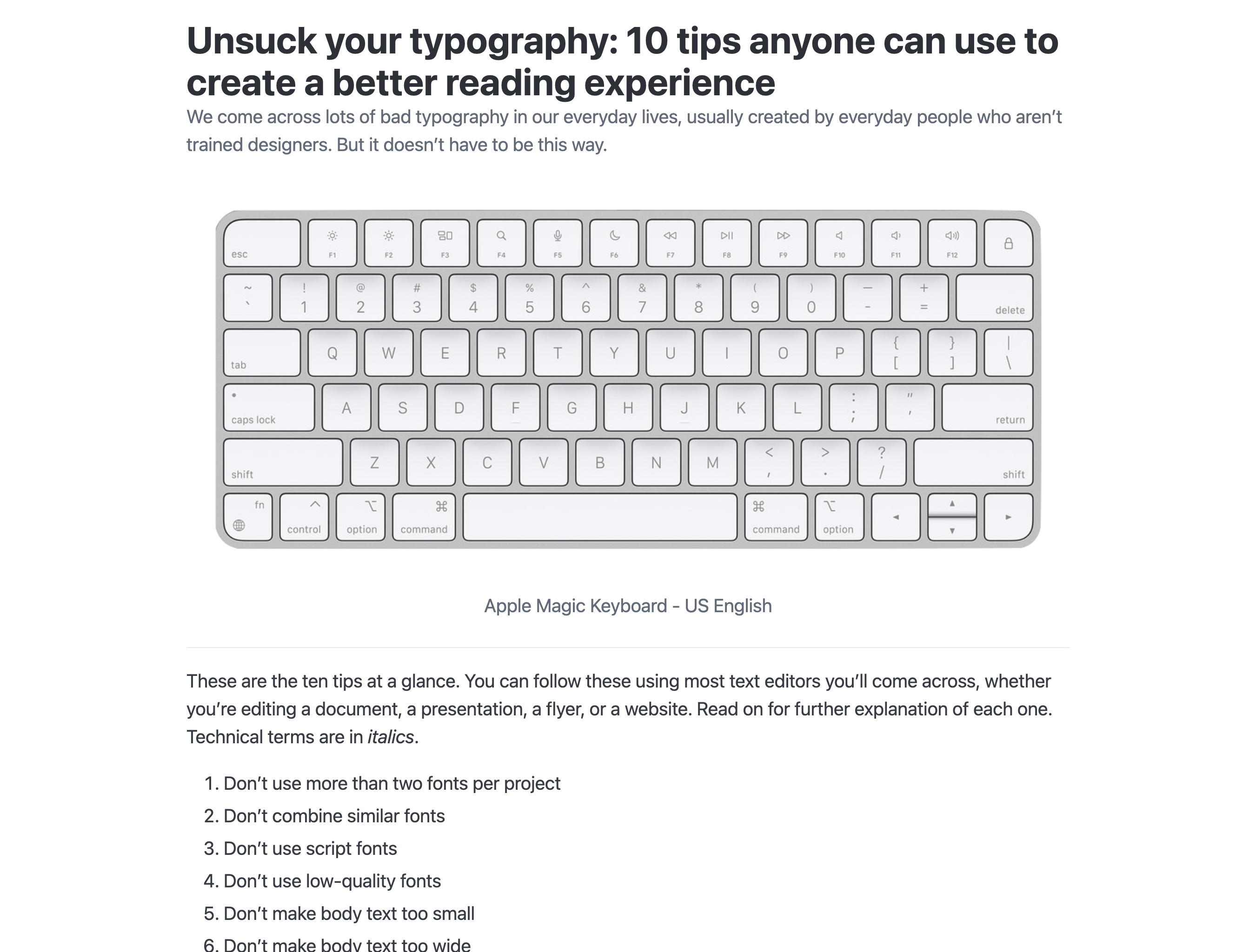 Unsuck Your Typography guide